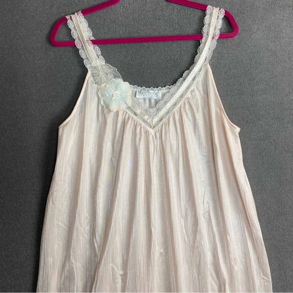 Val mode vintage lace sheer feminine Nightgown Fairy Coquette size L